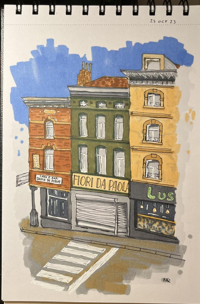 Brussels street scene - image 1 - student project
