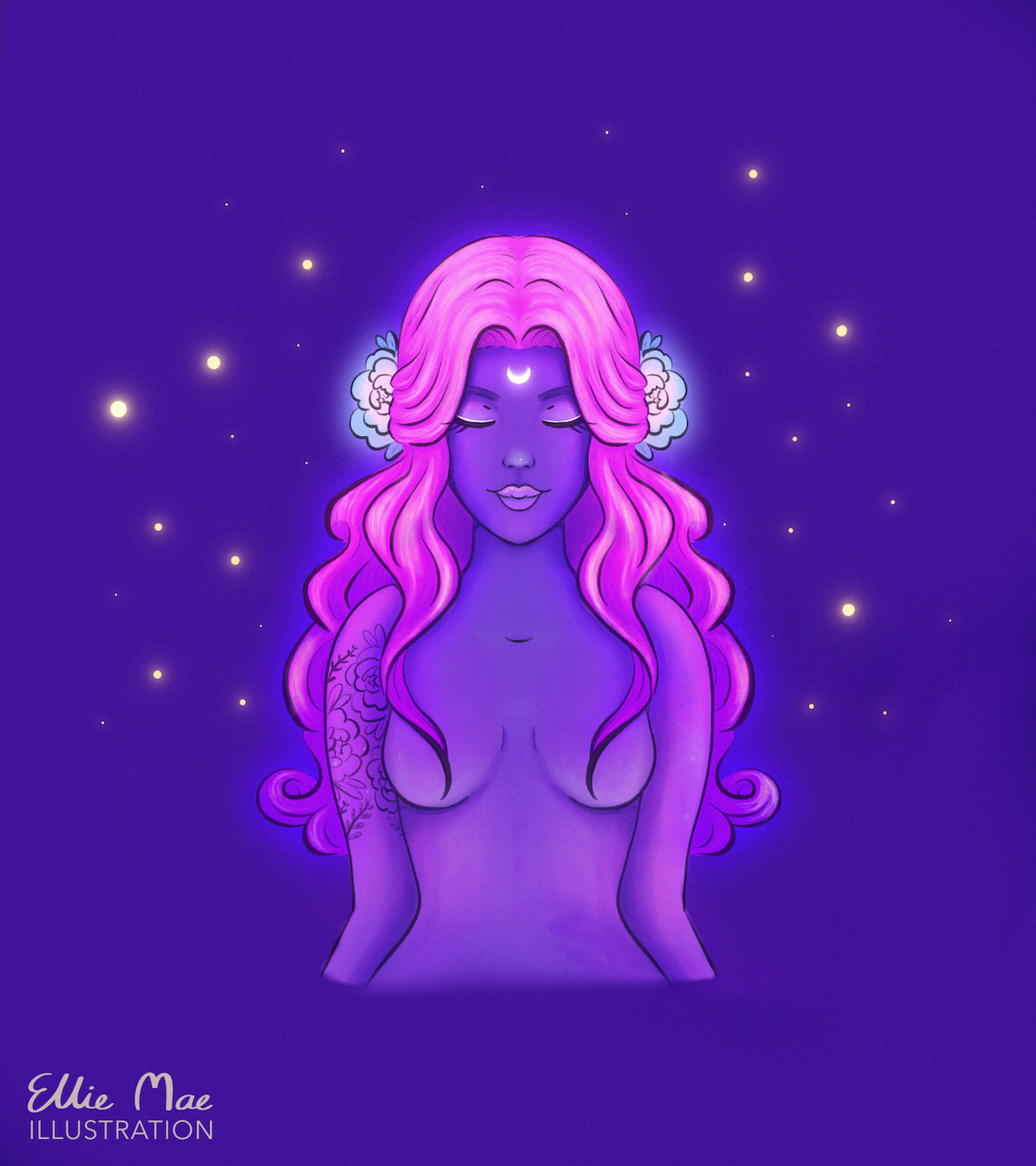 Alien Girl Glow - image 1 - student project