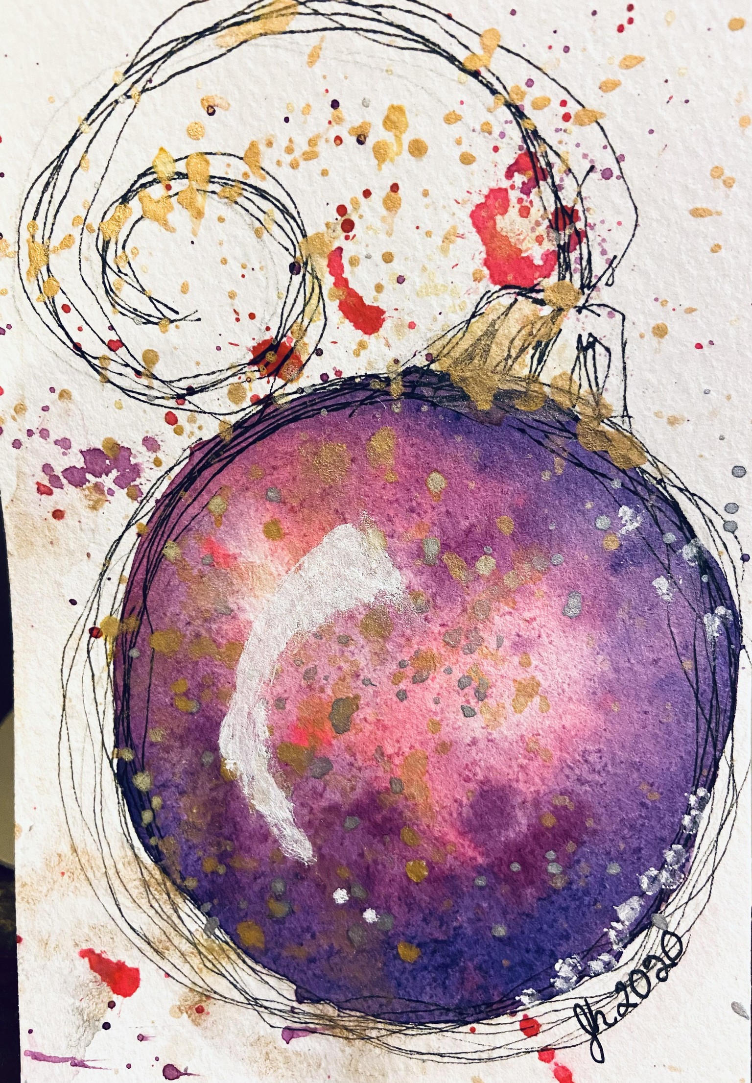 Christmas ornaments postcards - image 3 - student project