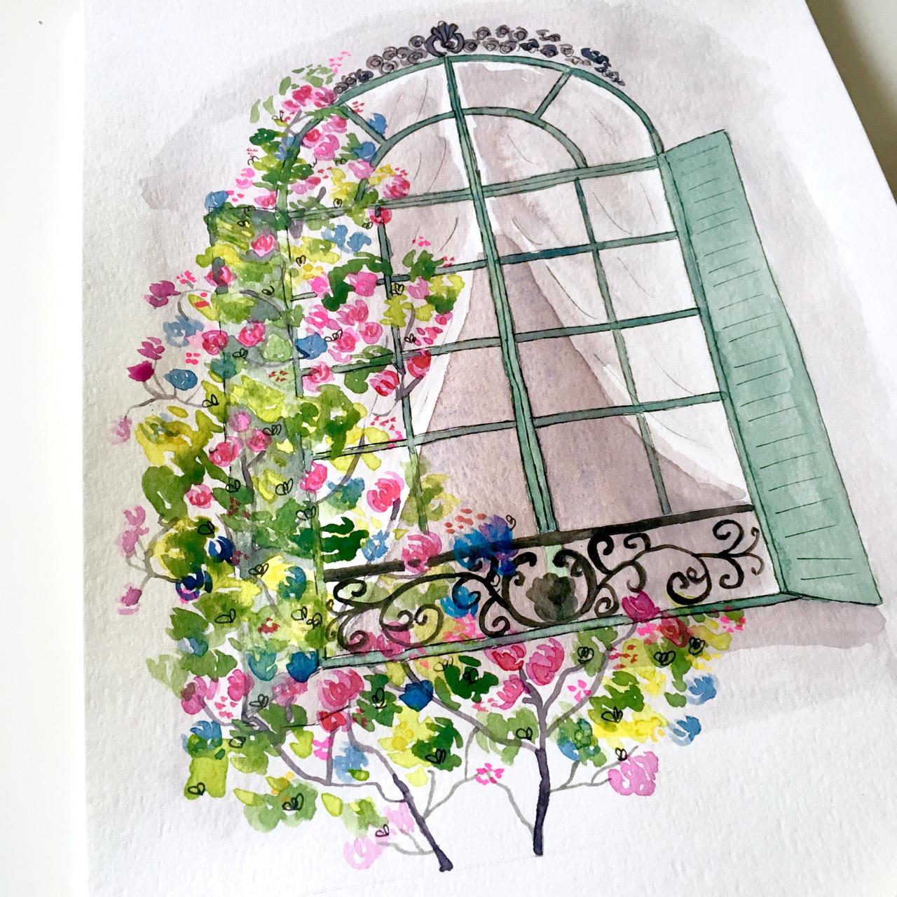 French Window with Summer Flowers - image 1 - student project