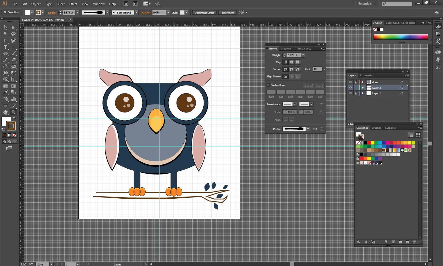 Owl Illustration - image 1 - student project