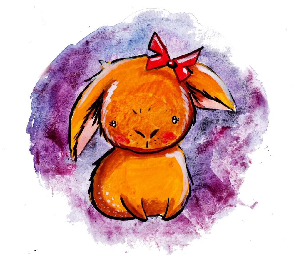 Cute bunny mixed media - image 1 - student project