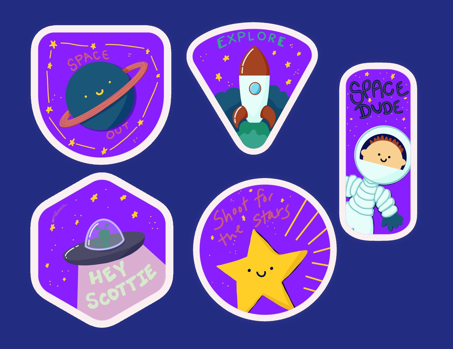 Space stickers - image 1 - student project
