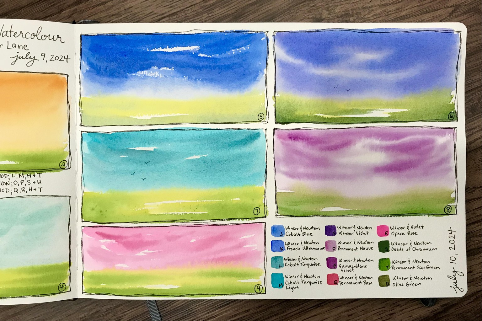 Loose and Colourful Watercolour Skies - image 3 - student project