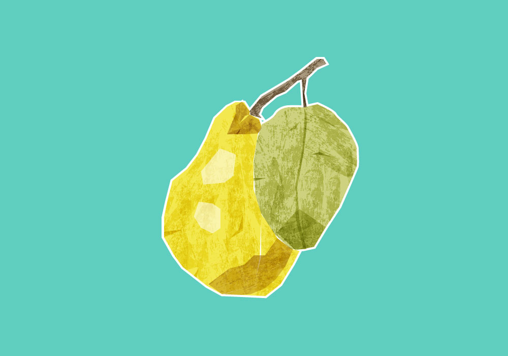 pear illustrator tissue collage - image 1 - student project