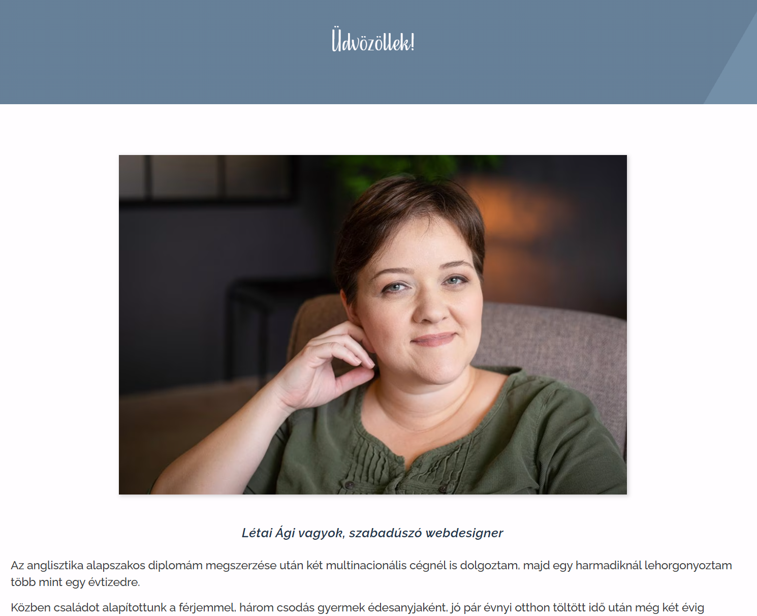 'About me' page - image 1 - student project