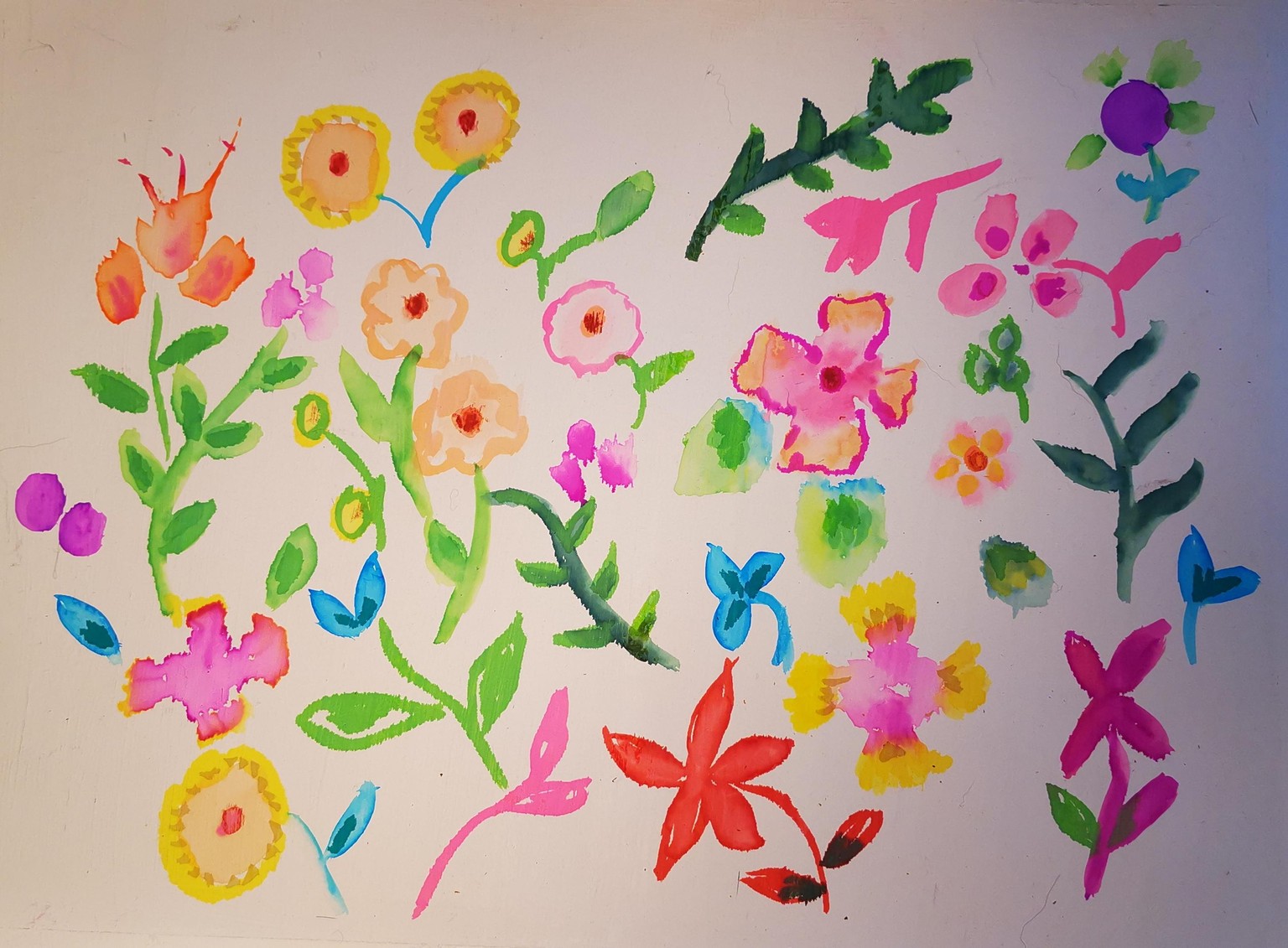 Flowers with brush pen - image 1 - student project