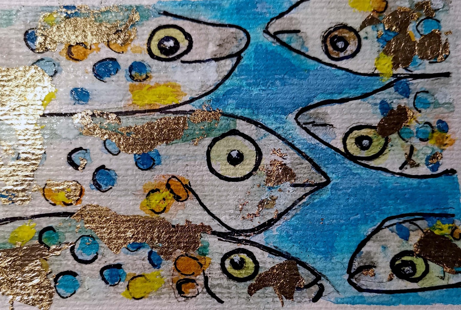 Fishes with golden leaf - image 1 - student project