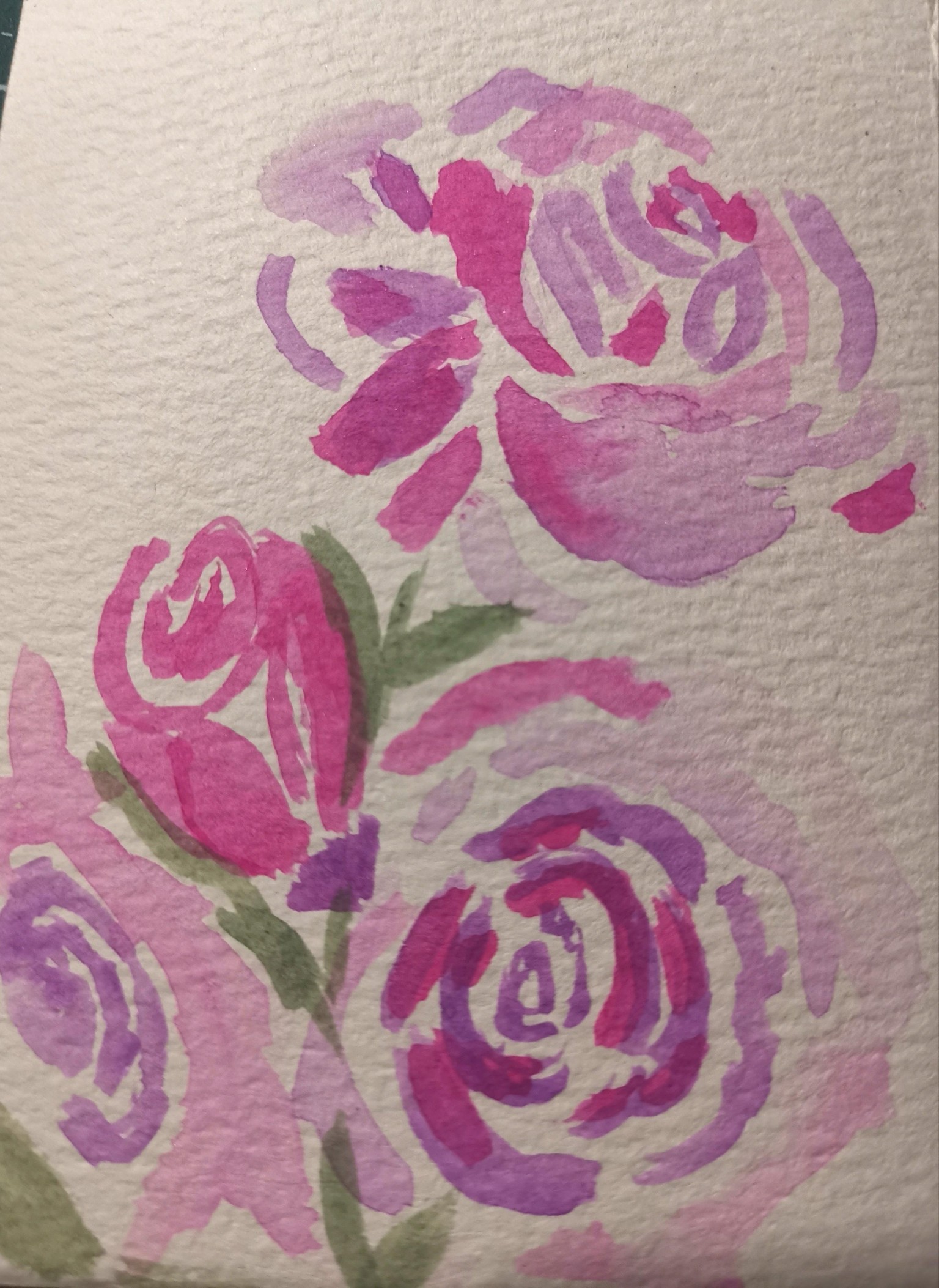 Watercolor roses - image 1 - student project