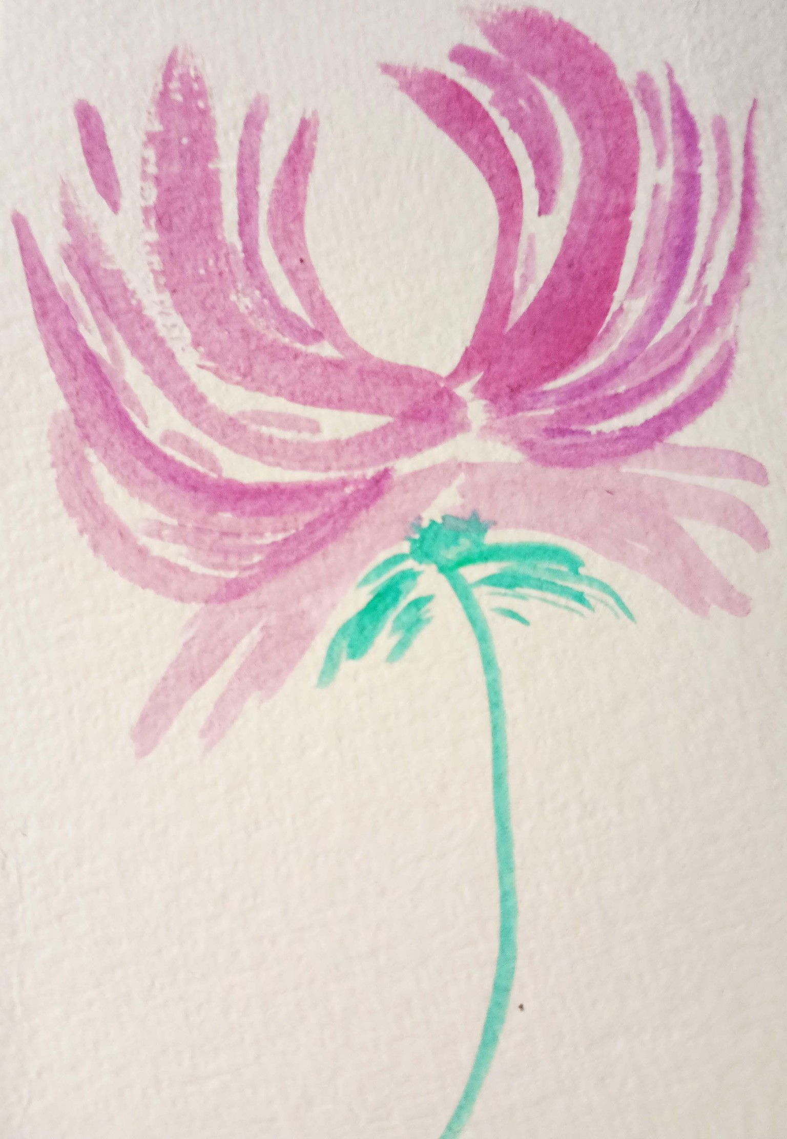 Loose watercolor flowers - image 2 - student project