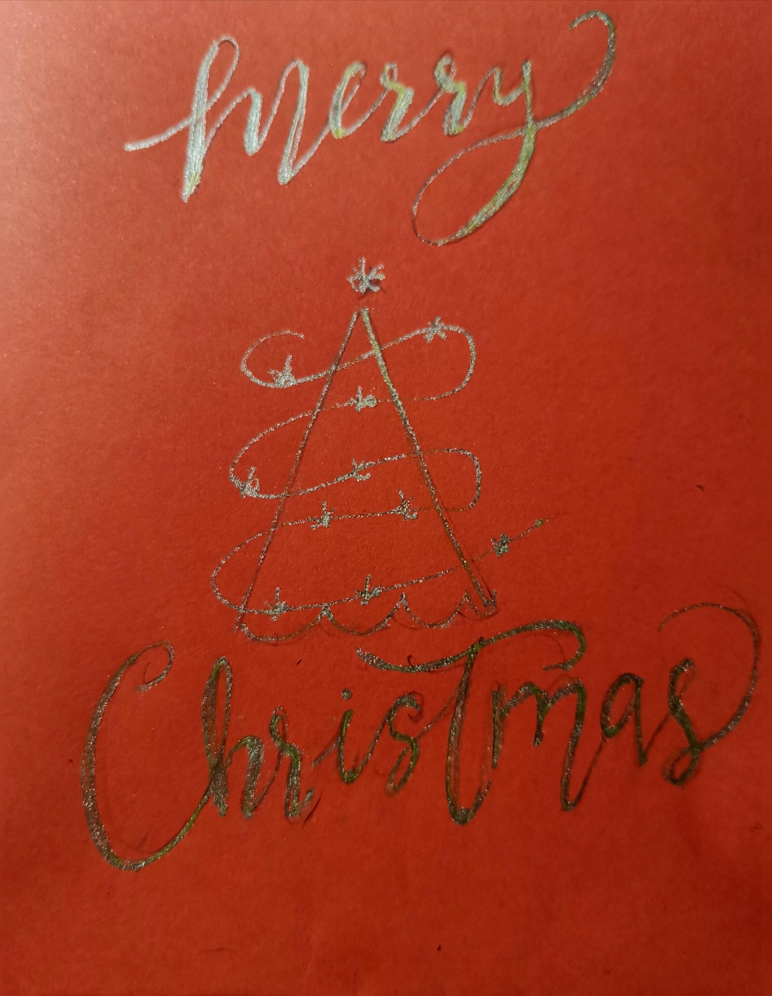 Lettering in Christmas Cards - image 2 - student project