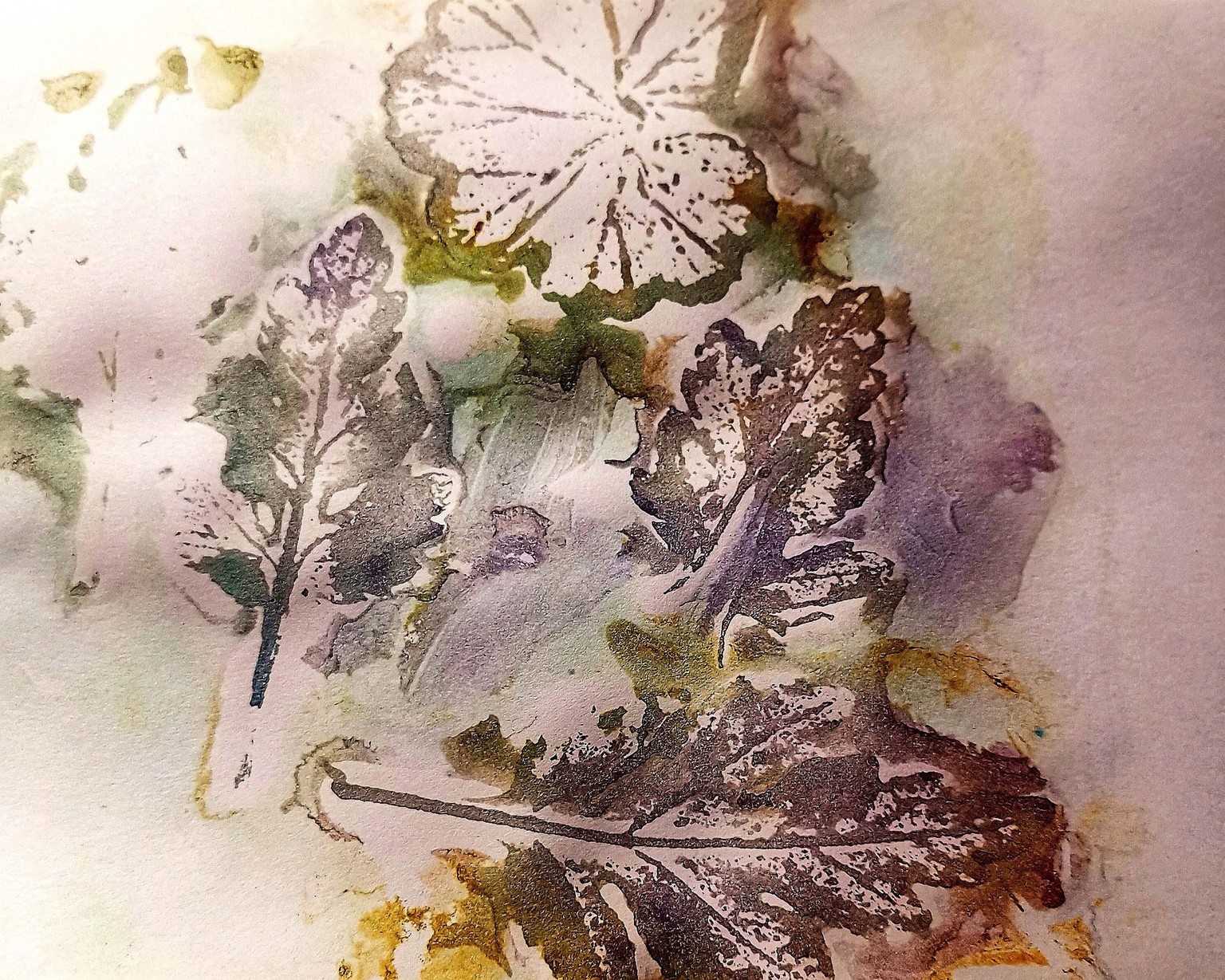 Journal Pages in Gel print - image 1 - student project