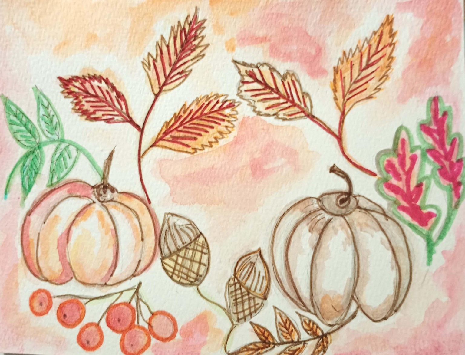 Autum watercolors - image 2 - student project