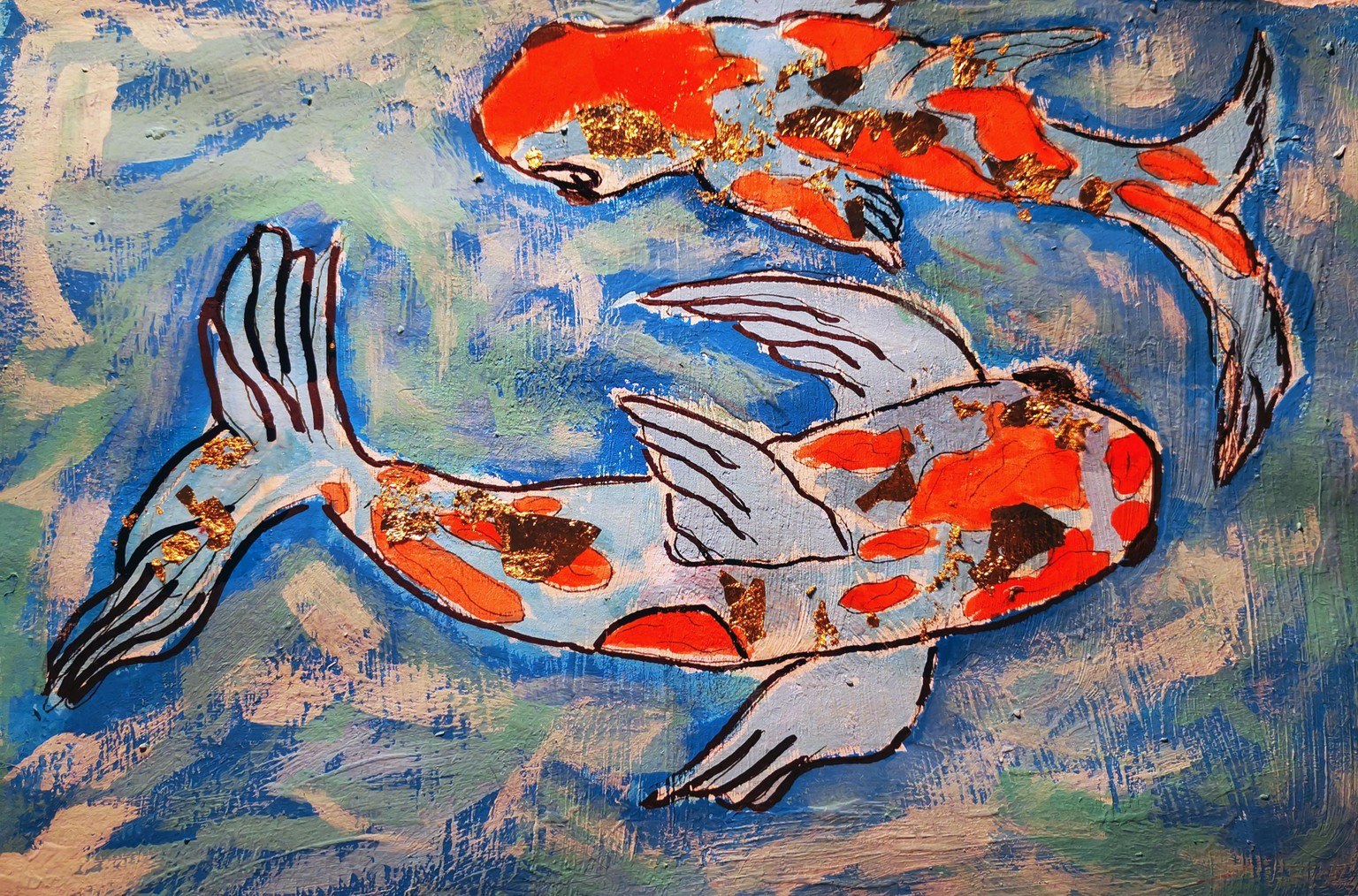 Koi fishes - image 1 - student project