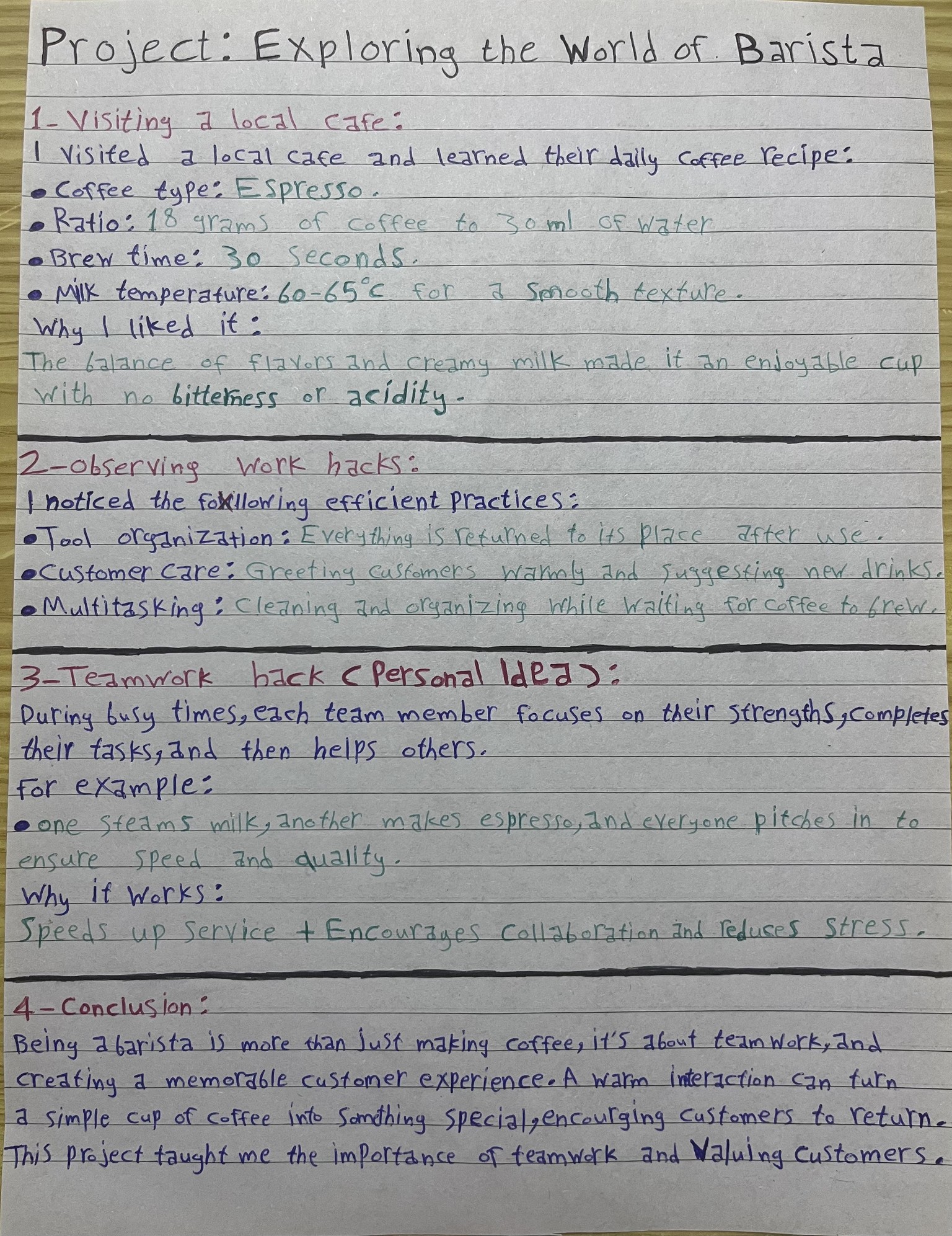 Exploring the World of Barista - image 1 - student project