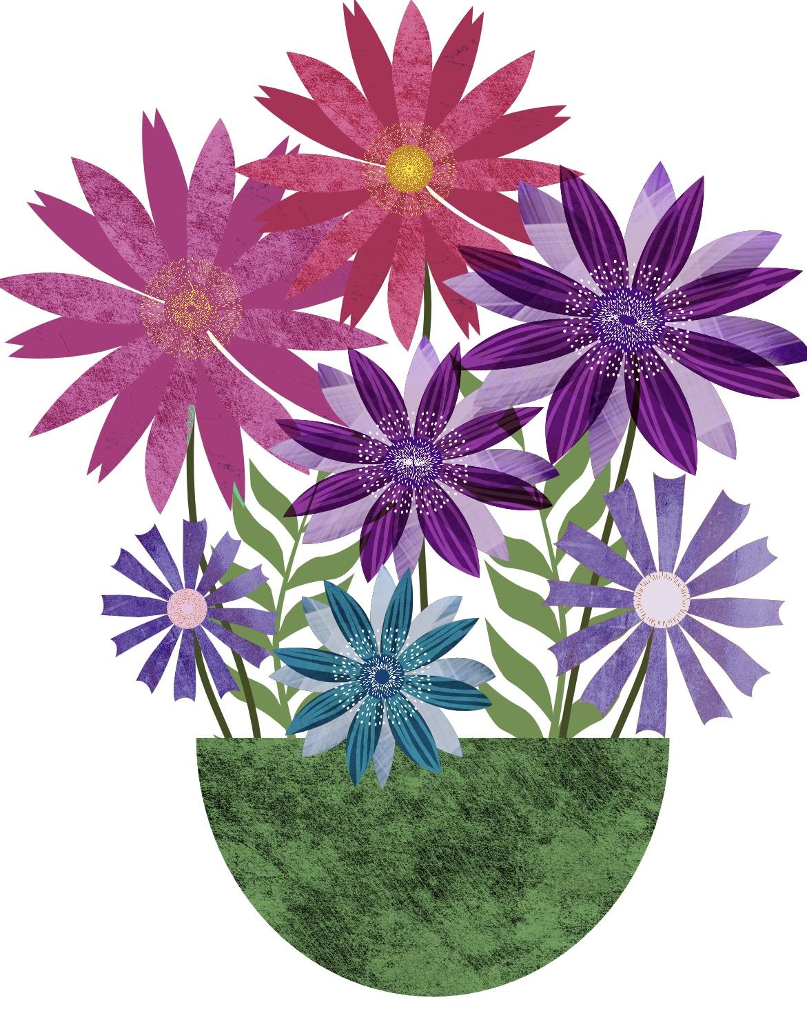 Textured Floral Bouquet - image 1 - student project