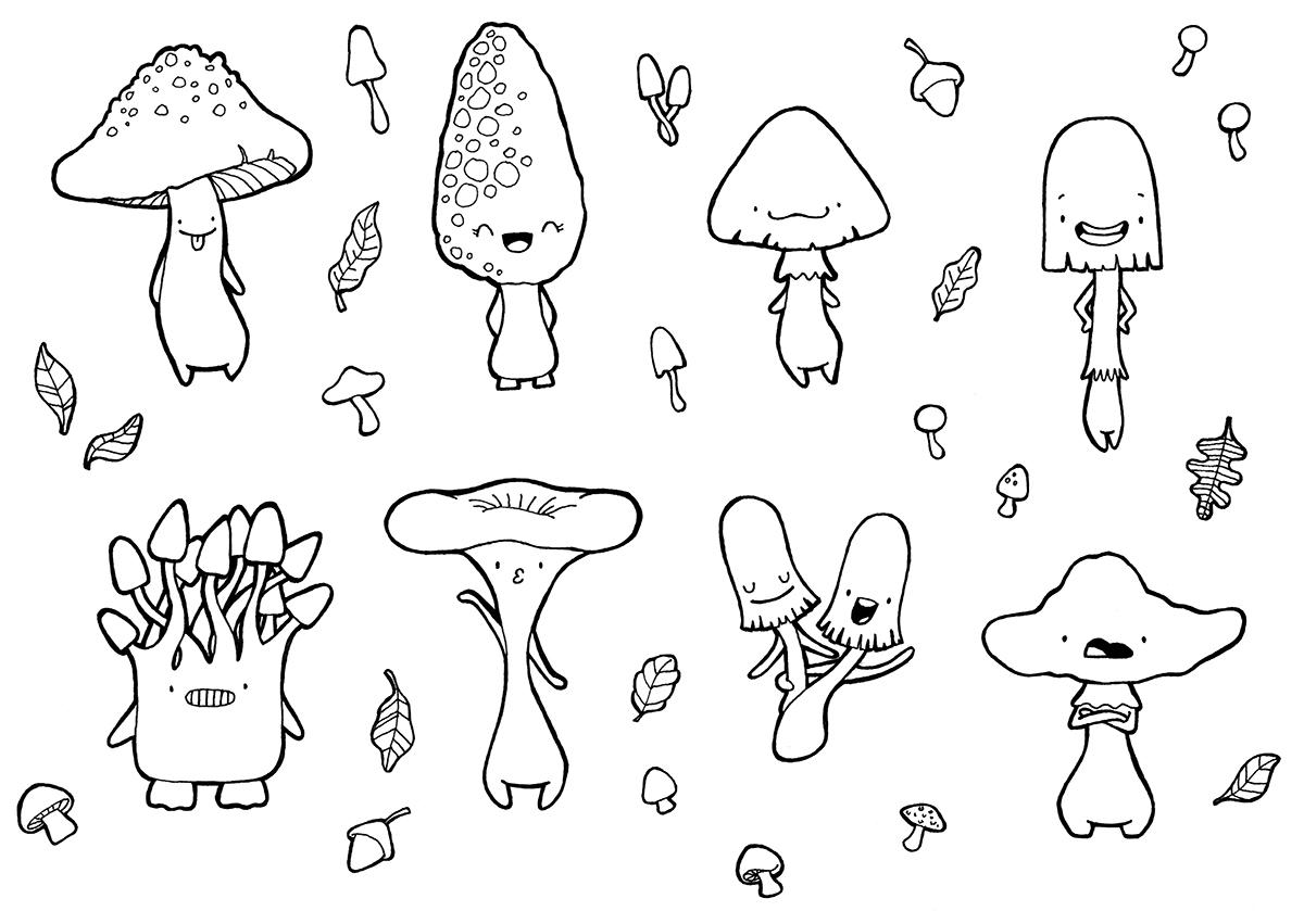 Mushroom Zine :D - image 10 - student project
