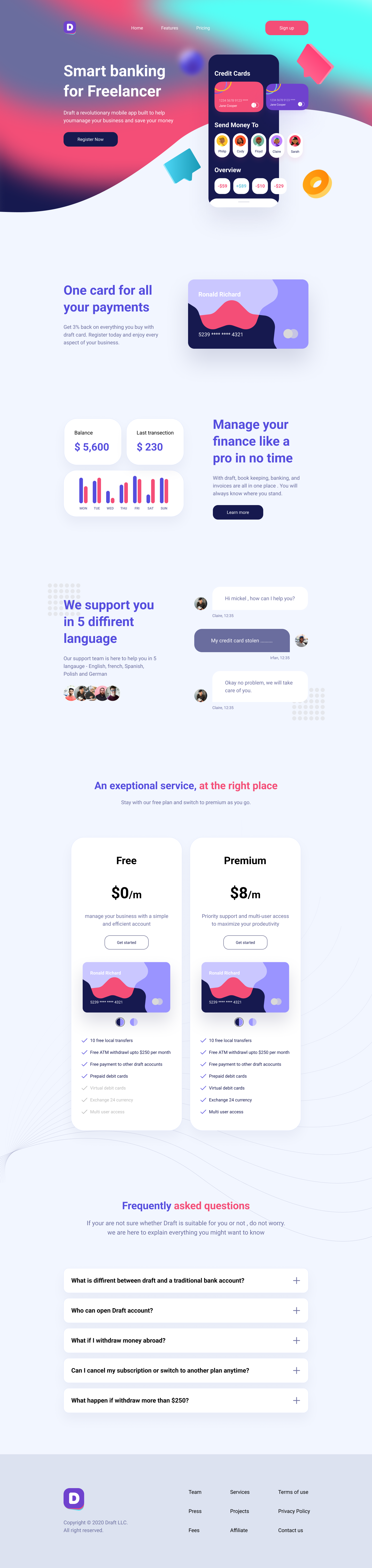 Landing page - image 1 - student project