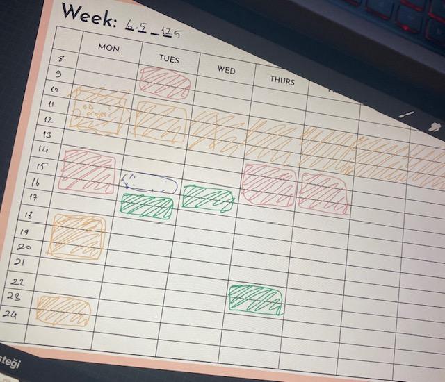 my schedule - image 1 - student project