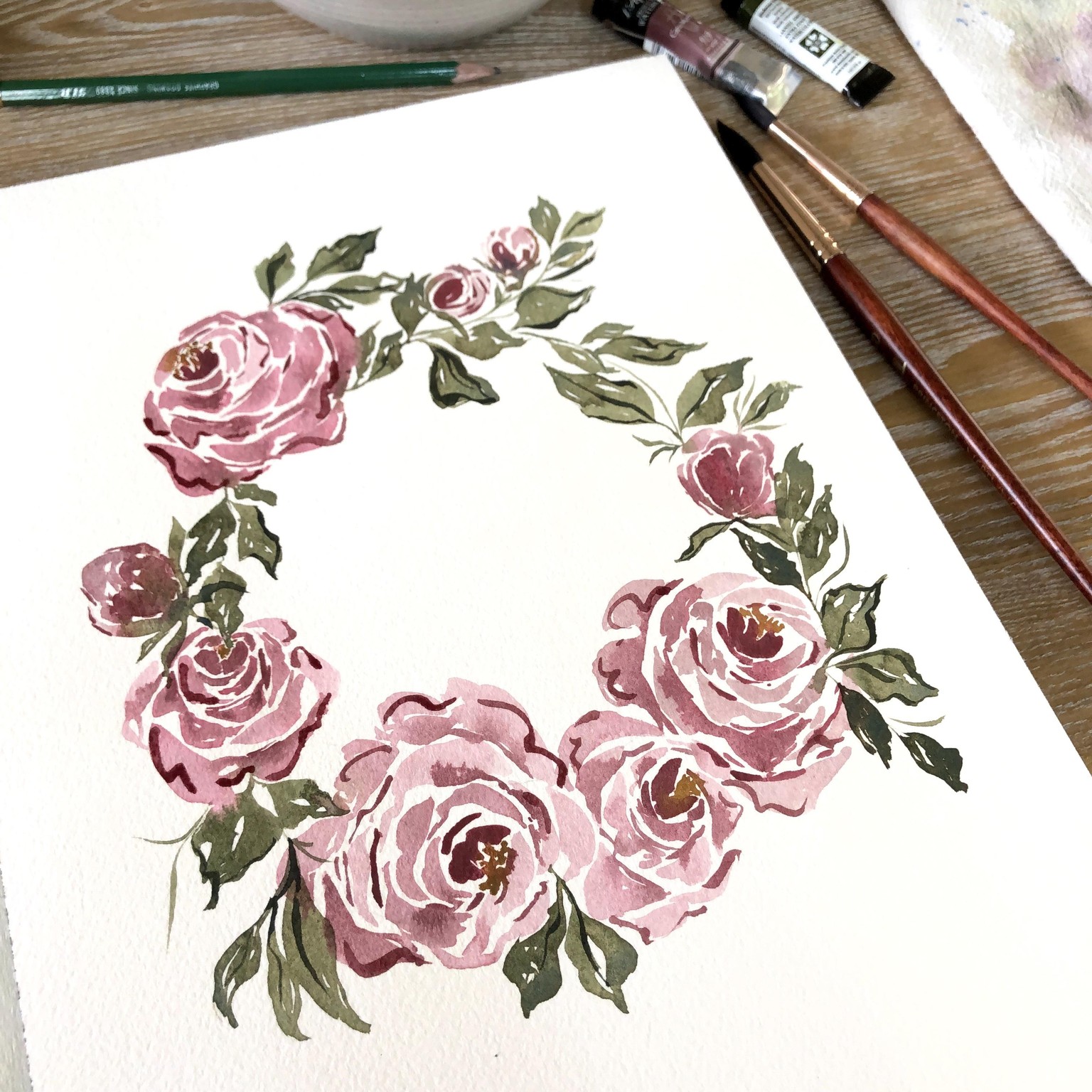 Watercolor Peony - image 1 - student project