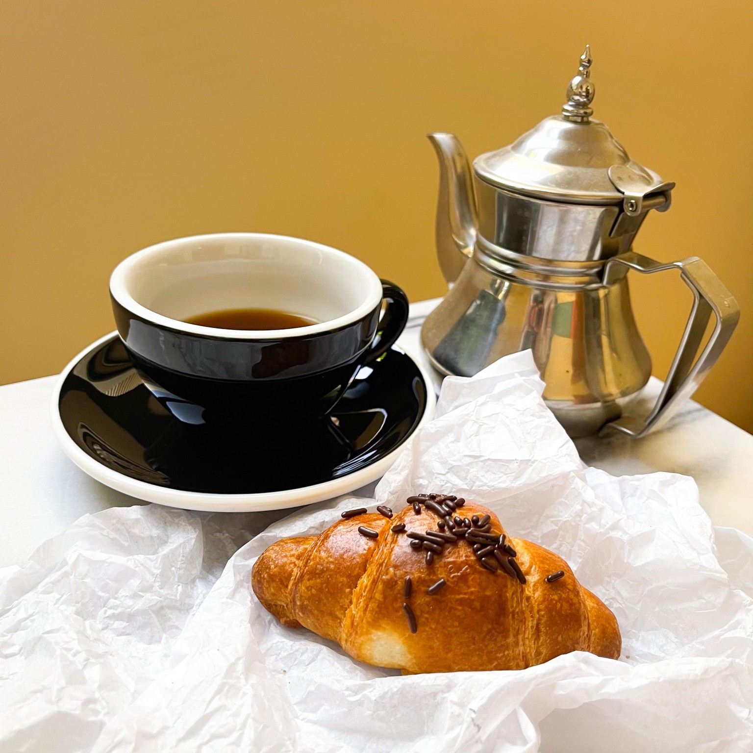 Croisant with coffee - image 2 - student project