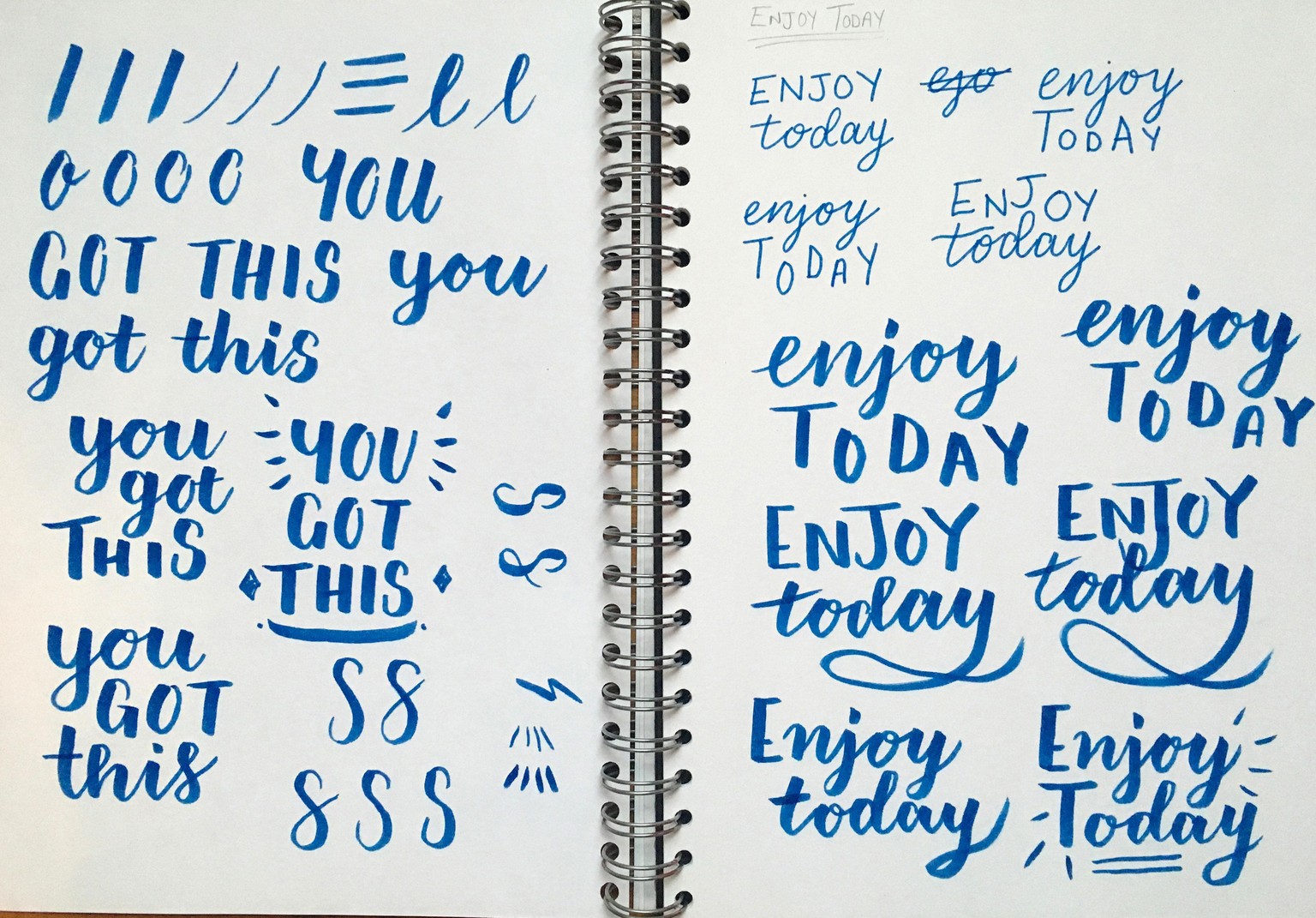 Enjoy Today Brush Lettering - image 2 - student project