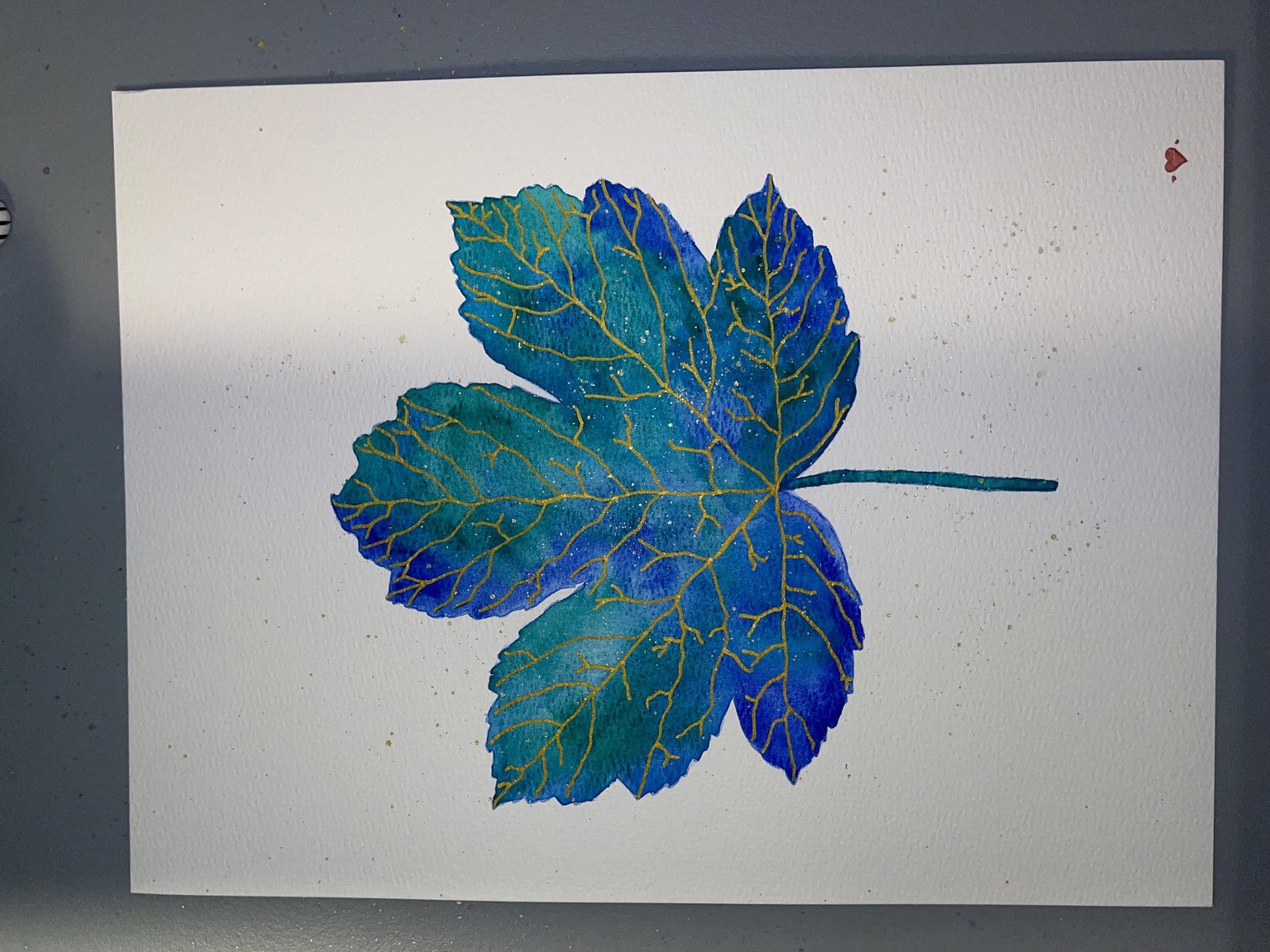 Vibrant Leaf Painting - image 1 - student project