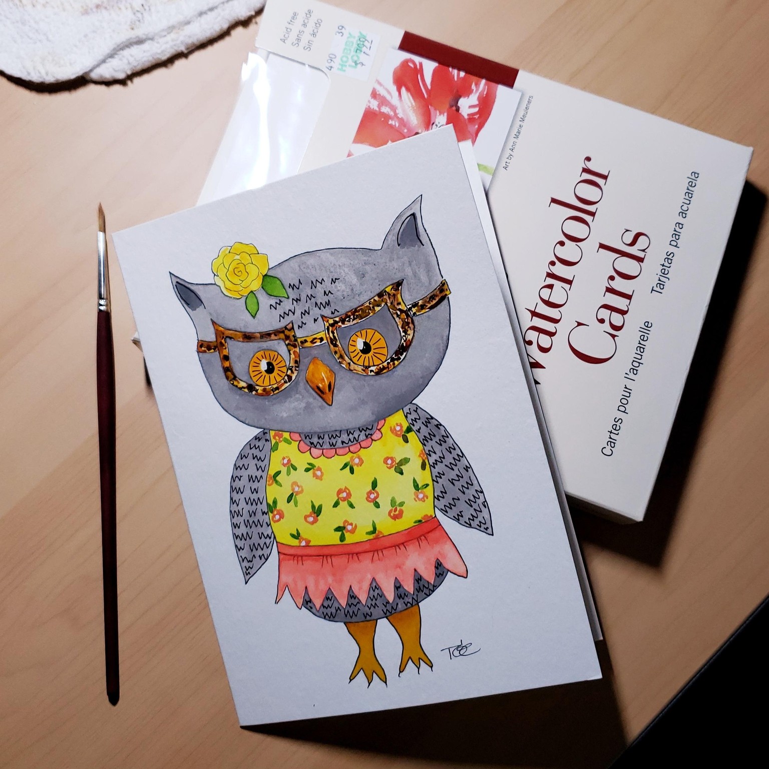 Owl girl with glasses - image 1 - student project