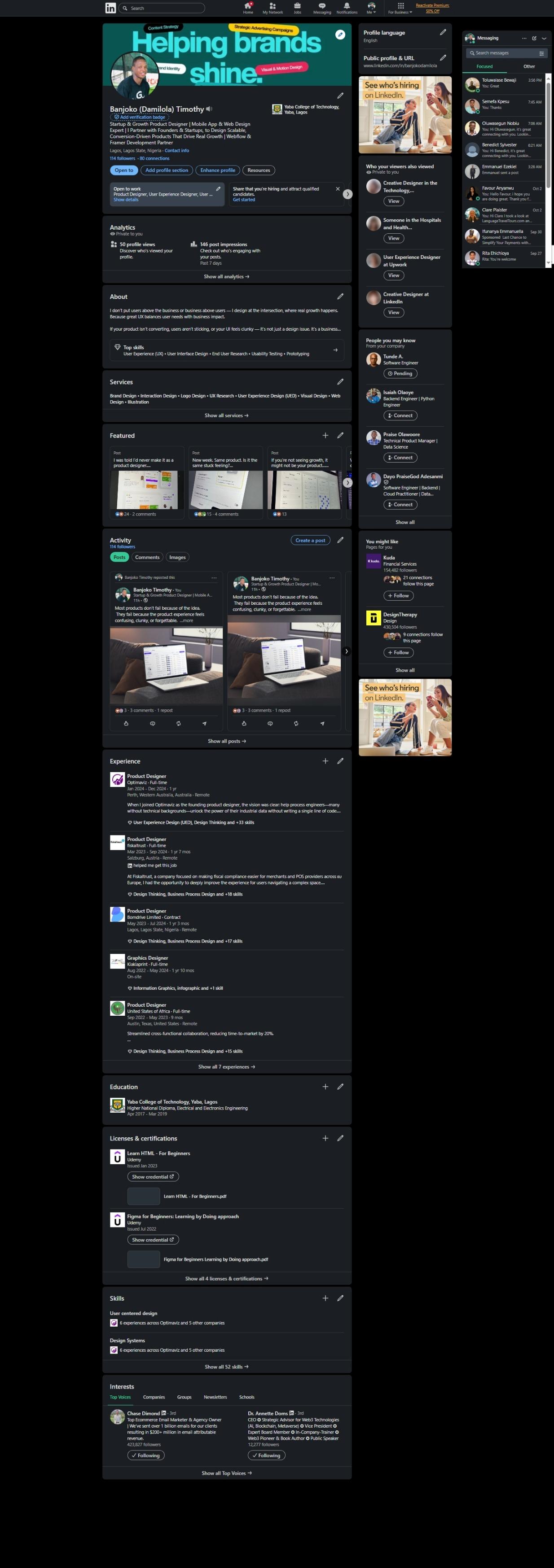 Linkedin profile optimization - image 1 - student project