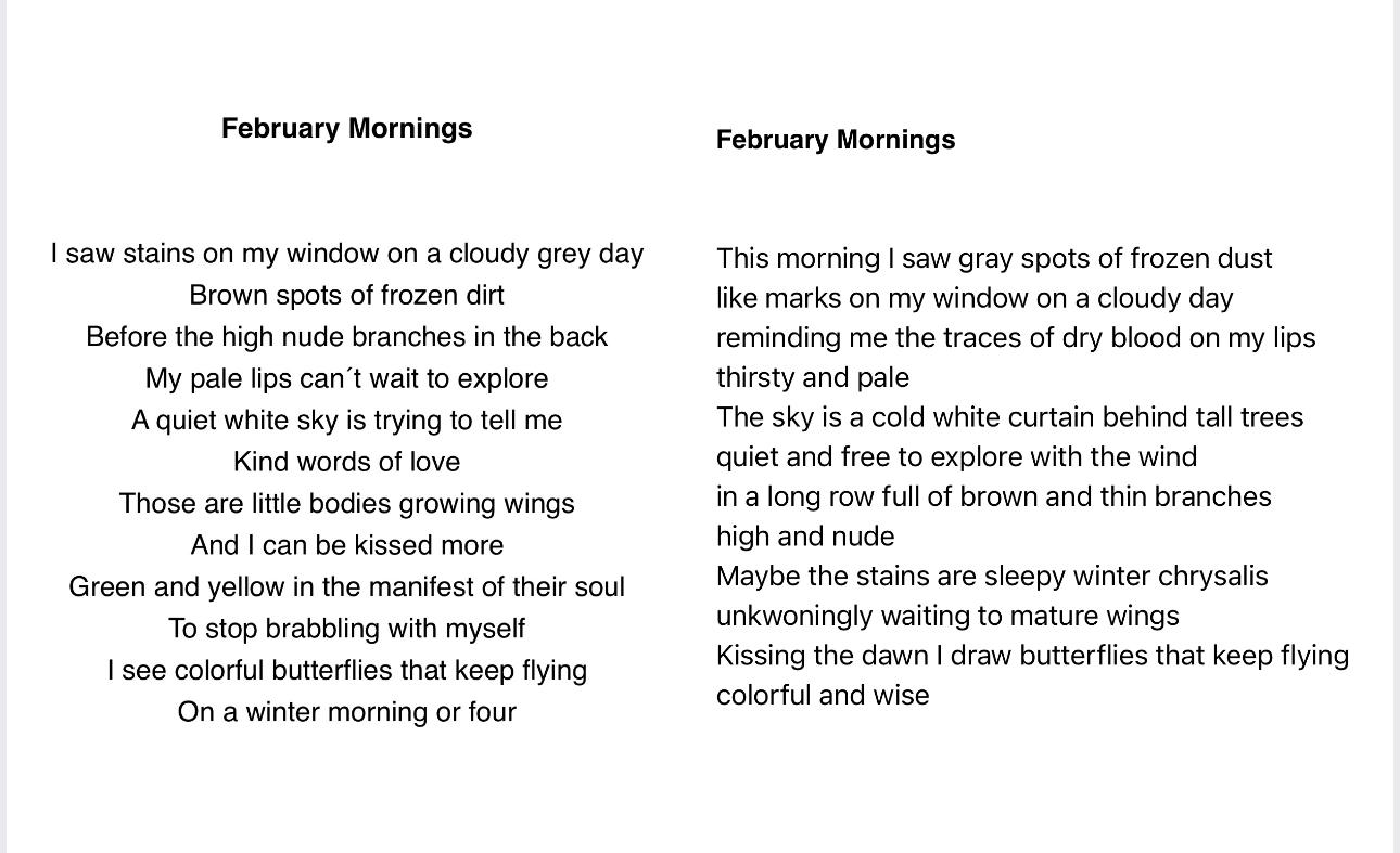 “February Mornings” - Before and after - image 1 - student project