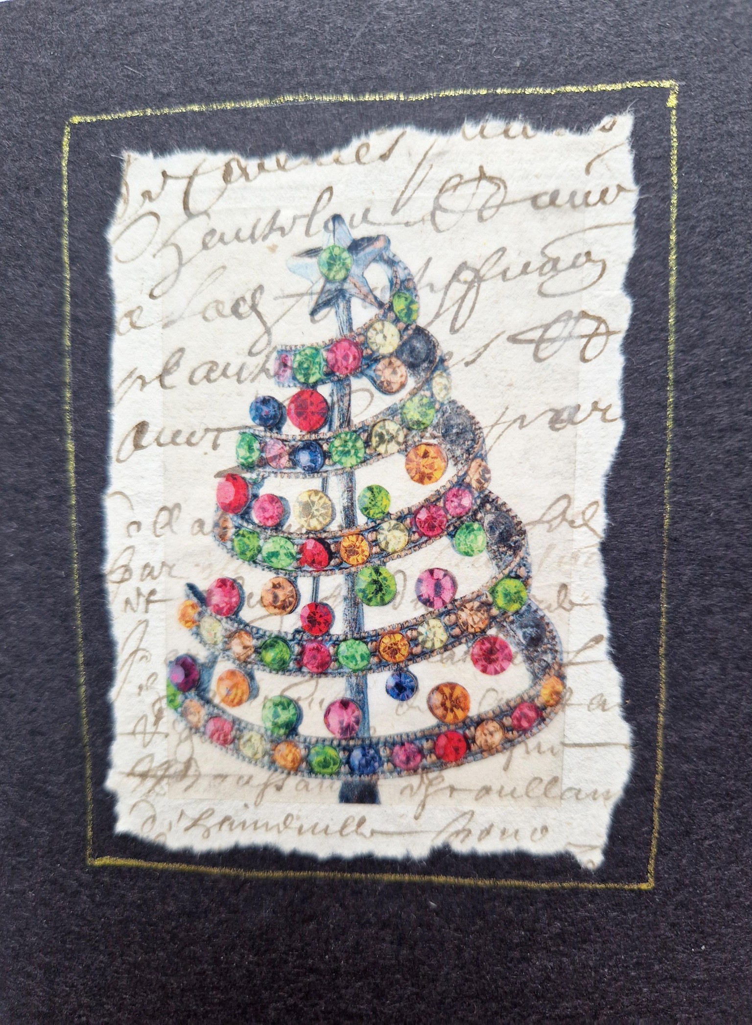 Christmas cards with tape transfer - image 1 - student project