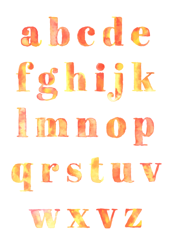 Watercolor Font - image 4 - student project