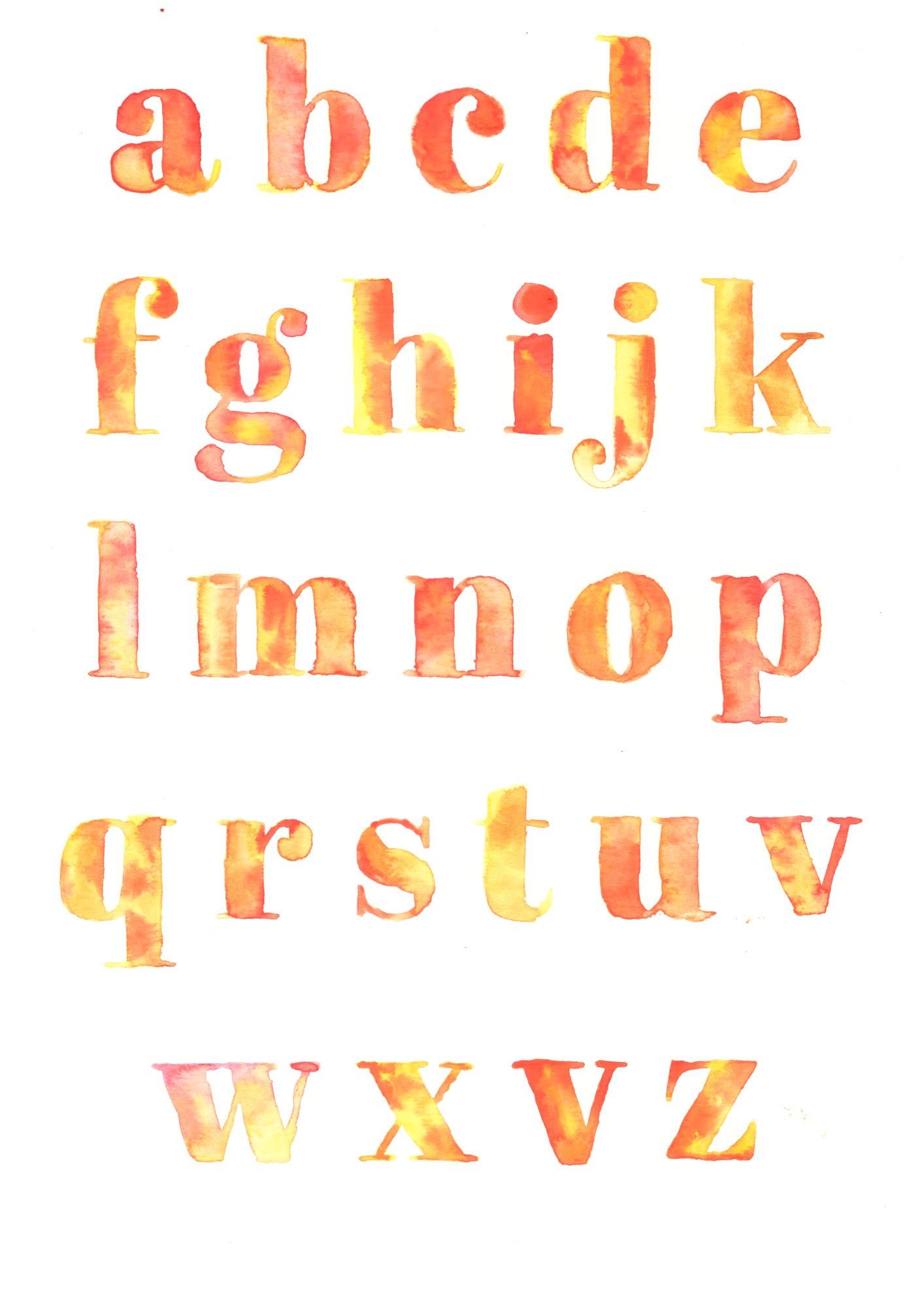 Watercolor Font - image 3 - student project