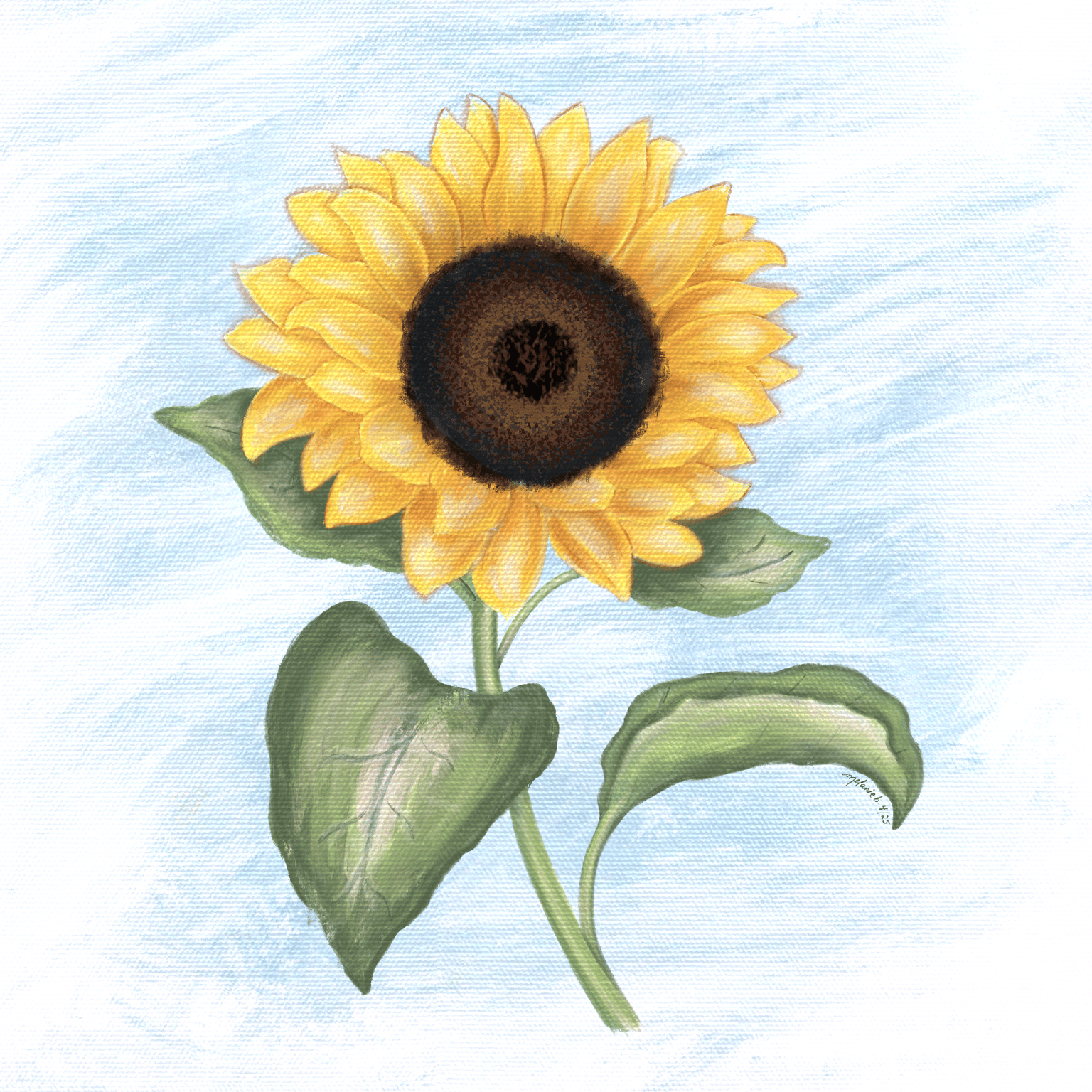 Digi Acrylic Sunflower - image 1 - student project