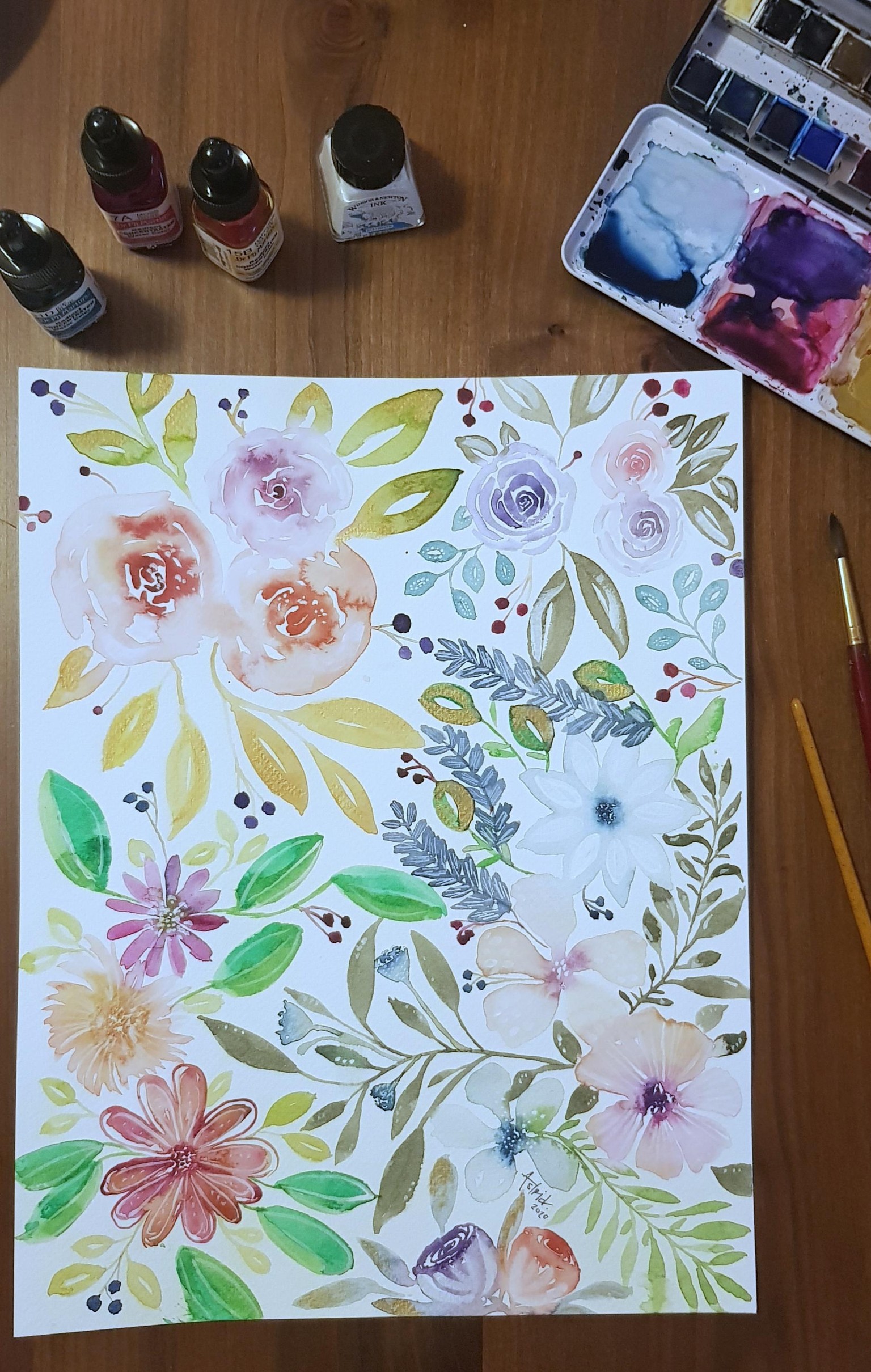 Watercolor Florals - image 1 - student project