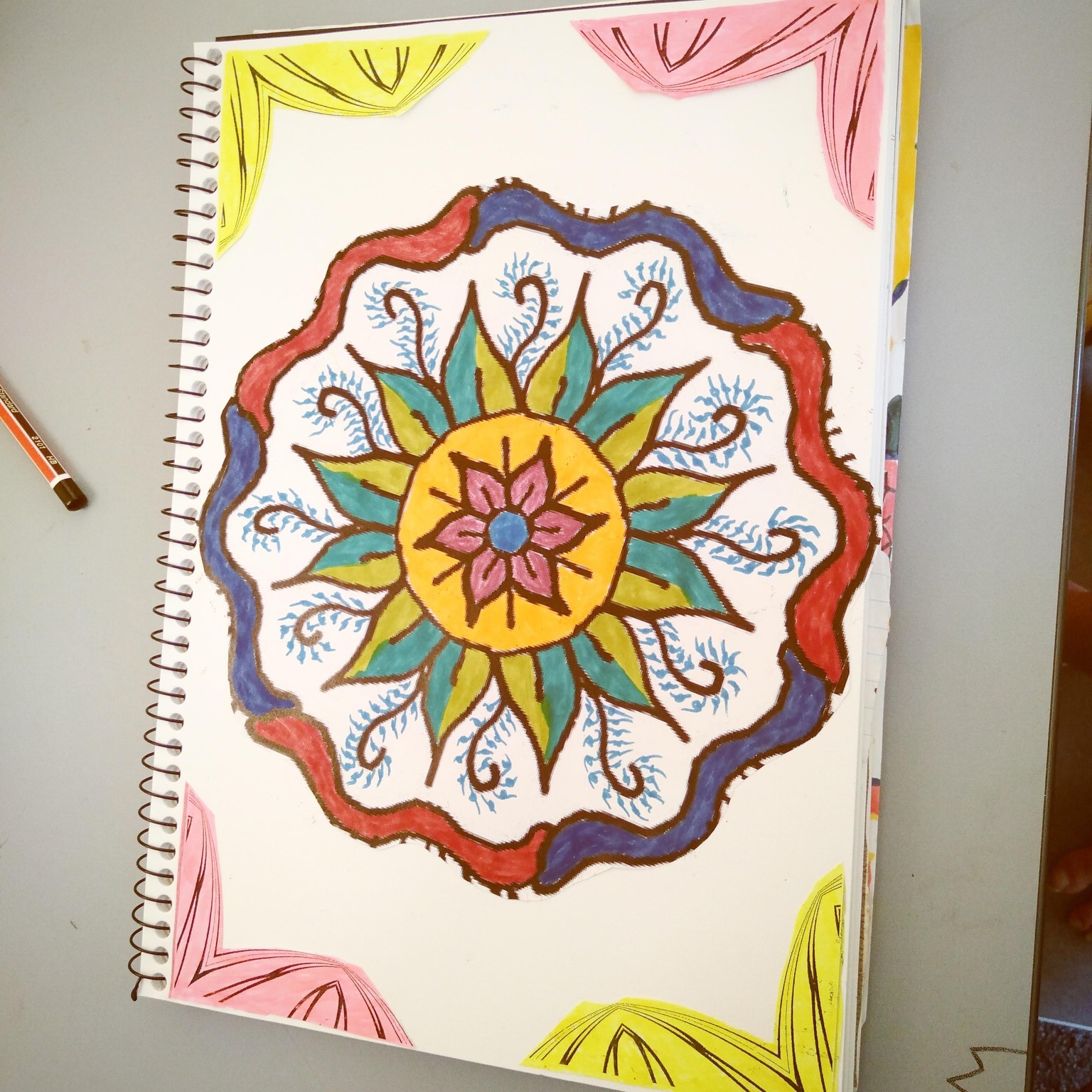 Botanical fruit mandala - image 2 - student project