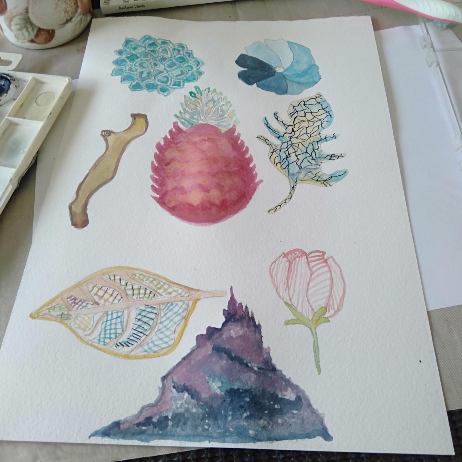 Brush control watercolor exercise - image 2 - student project