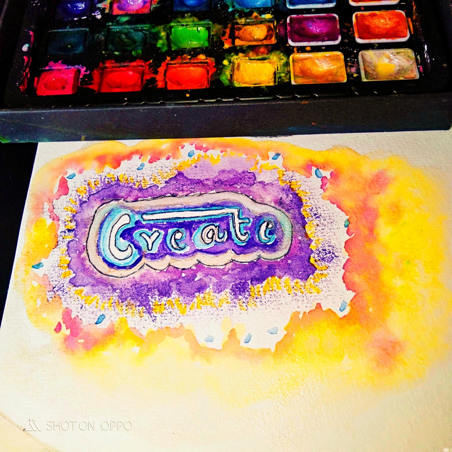Watercolor Negative Space - image 2 - student project