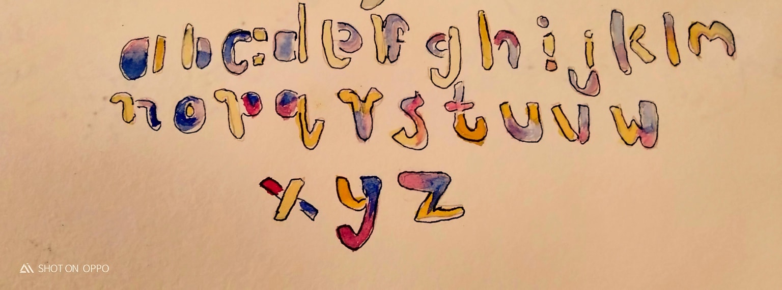 Watercolor alphabet - image 4 - student project