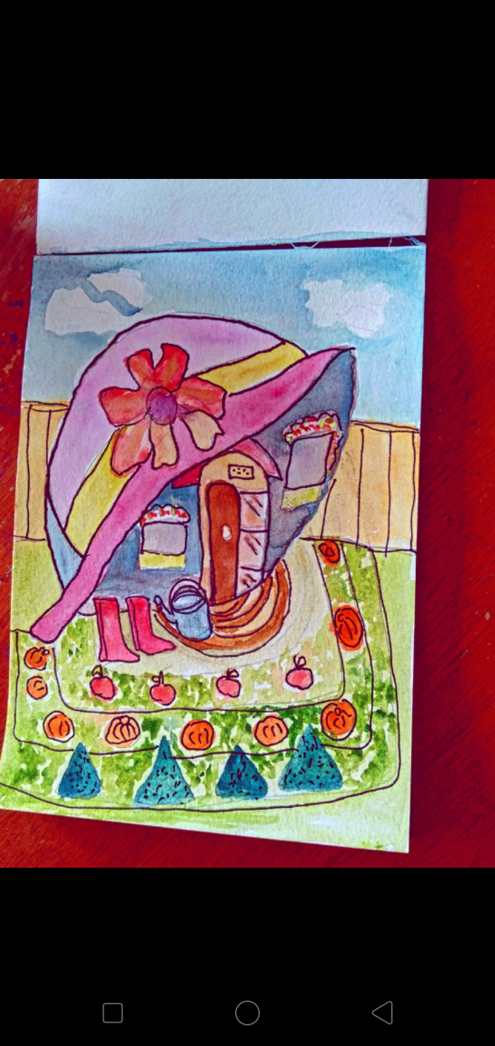 Watercolor digital pattern tile - image 2 - student project