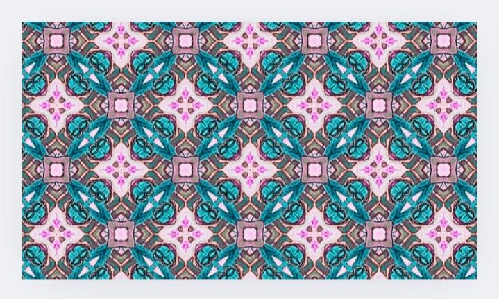 Watercolor digital pattern tile - image 3 - student project