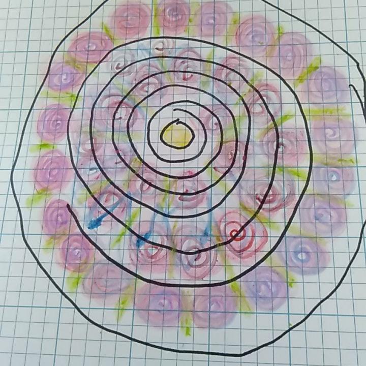 Watercolor fabric swatch - image 9 - student project