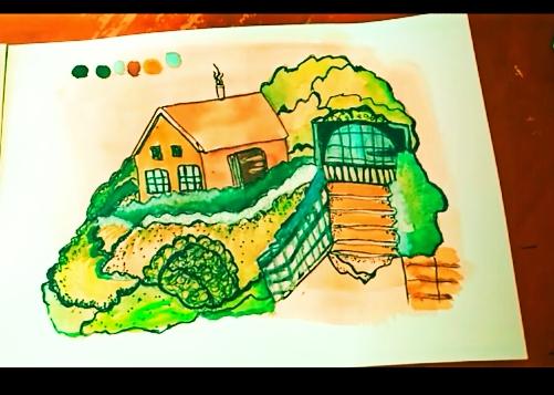 Watercolor paint with easy technique - image 1 - student project
