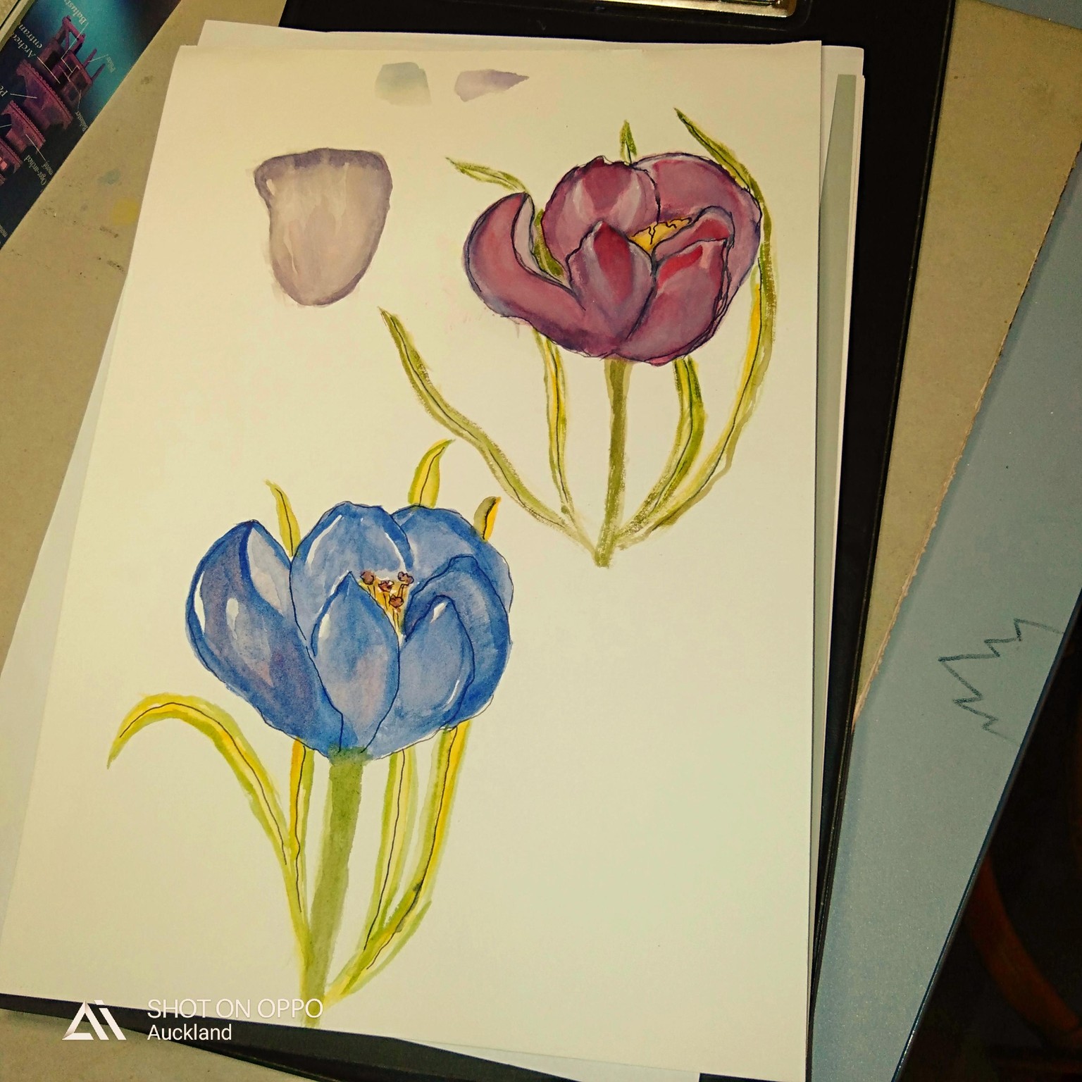 Watercolor with nature - image 3 - student project