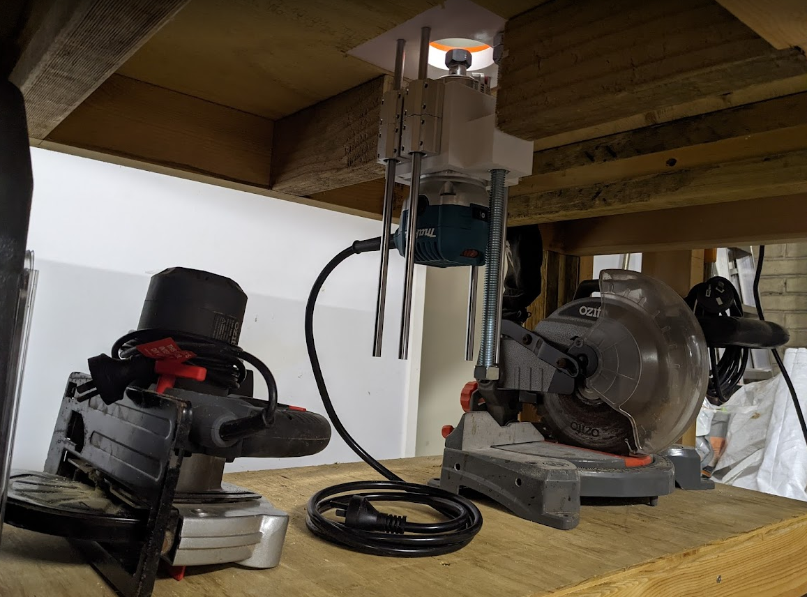 3D Printed Workbench Router Lift - image 5 - student project