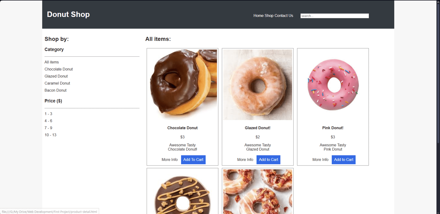 Html, CSS, Responsive design projects - image 1 - student project