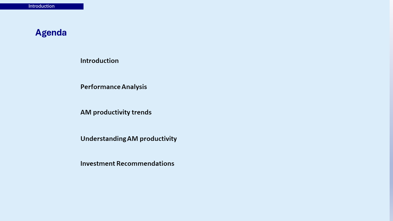 Investment Recommendation based on AM Productivity analysis - image 2 - student project