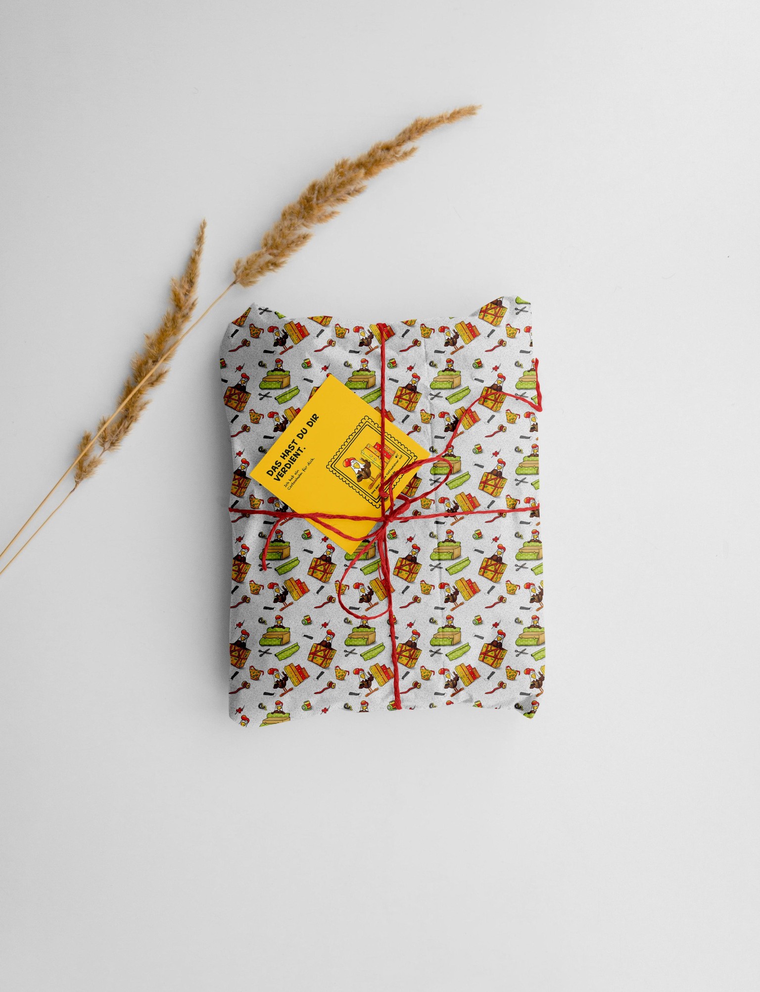 wrapping paper funny chicken - image 2 - student project