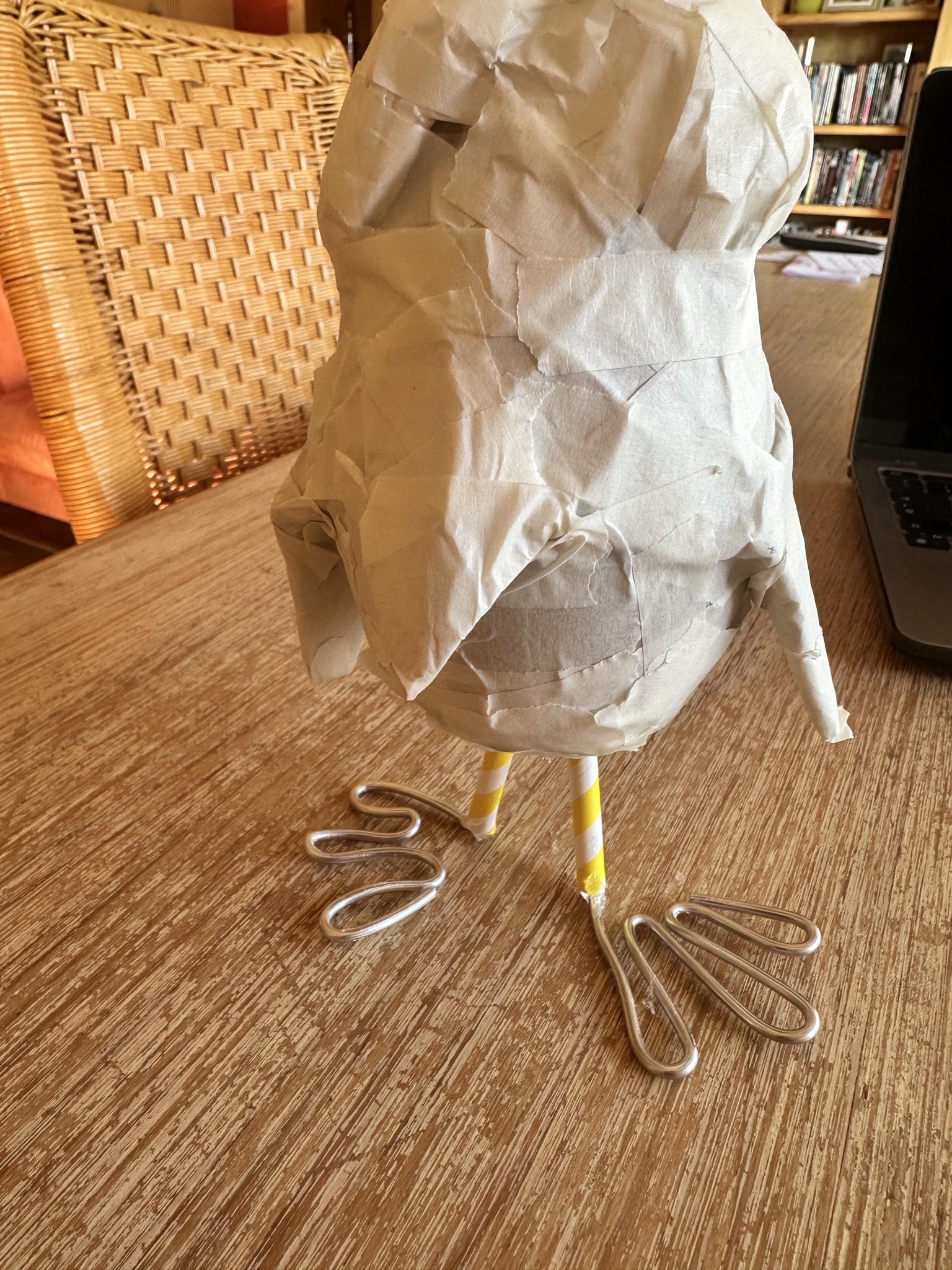 My Cartoon-Coffee-Chicken in Papermachè - image 2 - student project