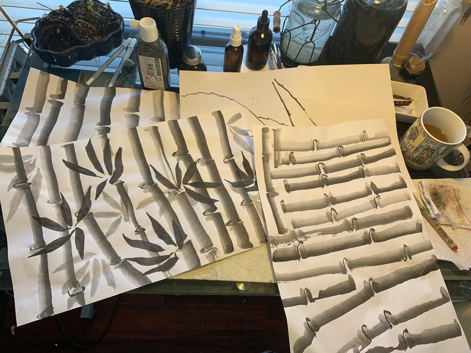 Bamboo in Sumi - image 1 - student project